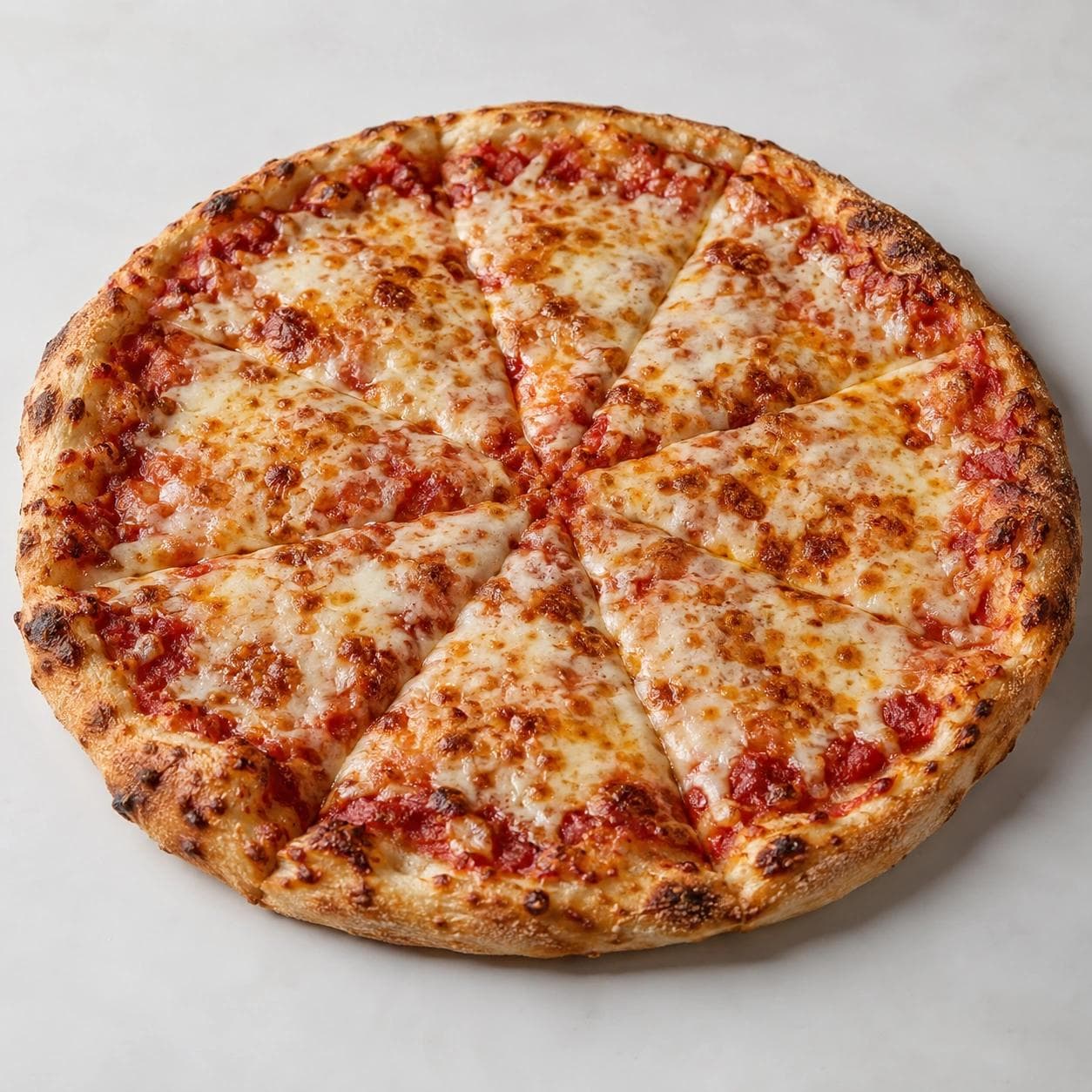 A classic Cheese Pizza made with signature house-made tomato sauce and generously topped with melted premium mozzarella on a fresh hand-tossed crust.